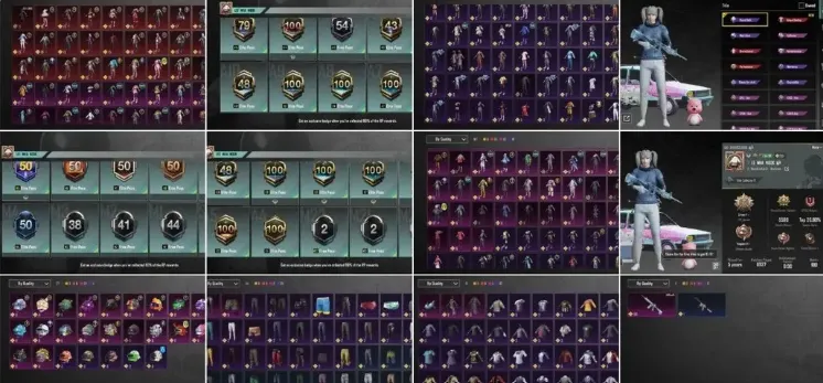 PGM556 Glacier M416 Lvl 4, Spy Family Yor Mythic, Crew Pilot, 30 Mythic Sets, 167 Outfits (G)